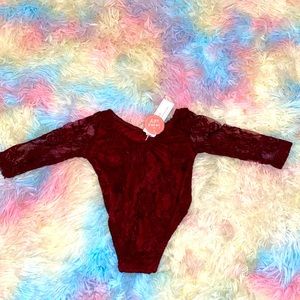 NWT burgundy leotard